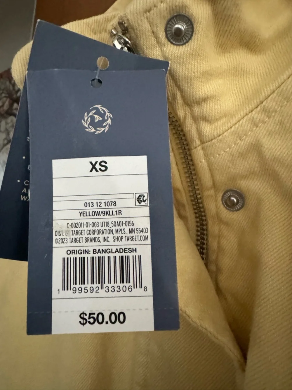 Women's Utility Fashion Jacket - Universal Thread™ Yellow XS. NWT - Picture 4 of 4